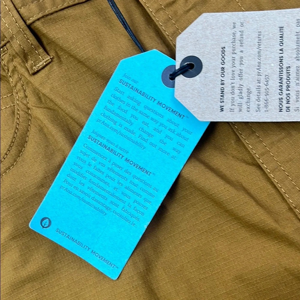 NEW Prana 33 Double Peak Short Men's Organic Cotton Standard Fit Cargo Shorts 8